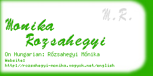 monika rozsahegyi business card