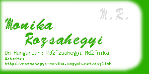 monika rozsahegyi business card